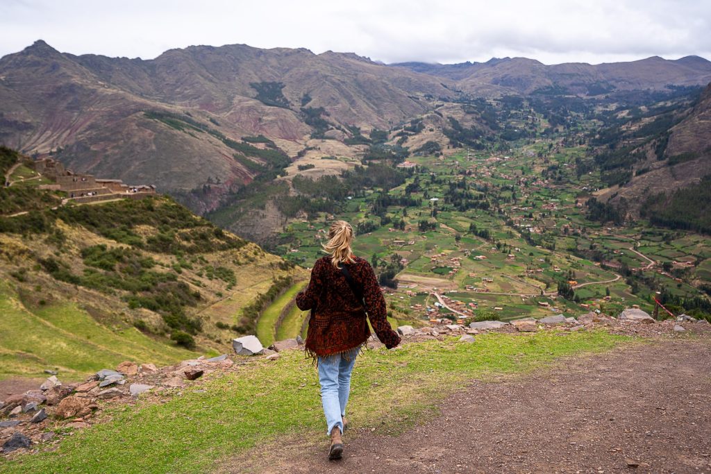 Kerry next to the view at Pisac
